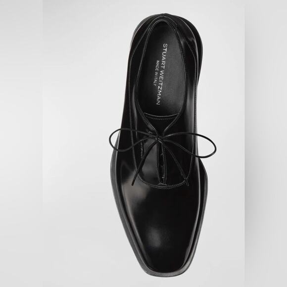 STUART WEITZMAN ROYCE BRUSHED CALFSKIN OXFORD BLACK NWOT LOAFERS SIZE 9M - Picture 4 of 11